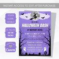 cute kids halloween printable invitation template